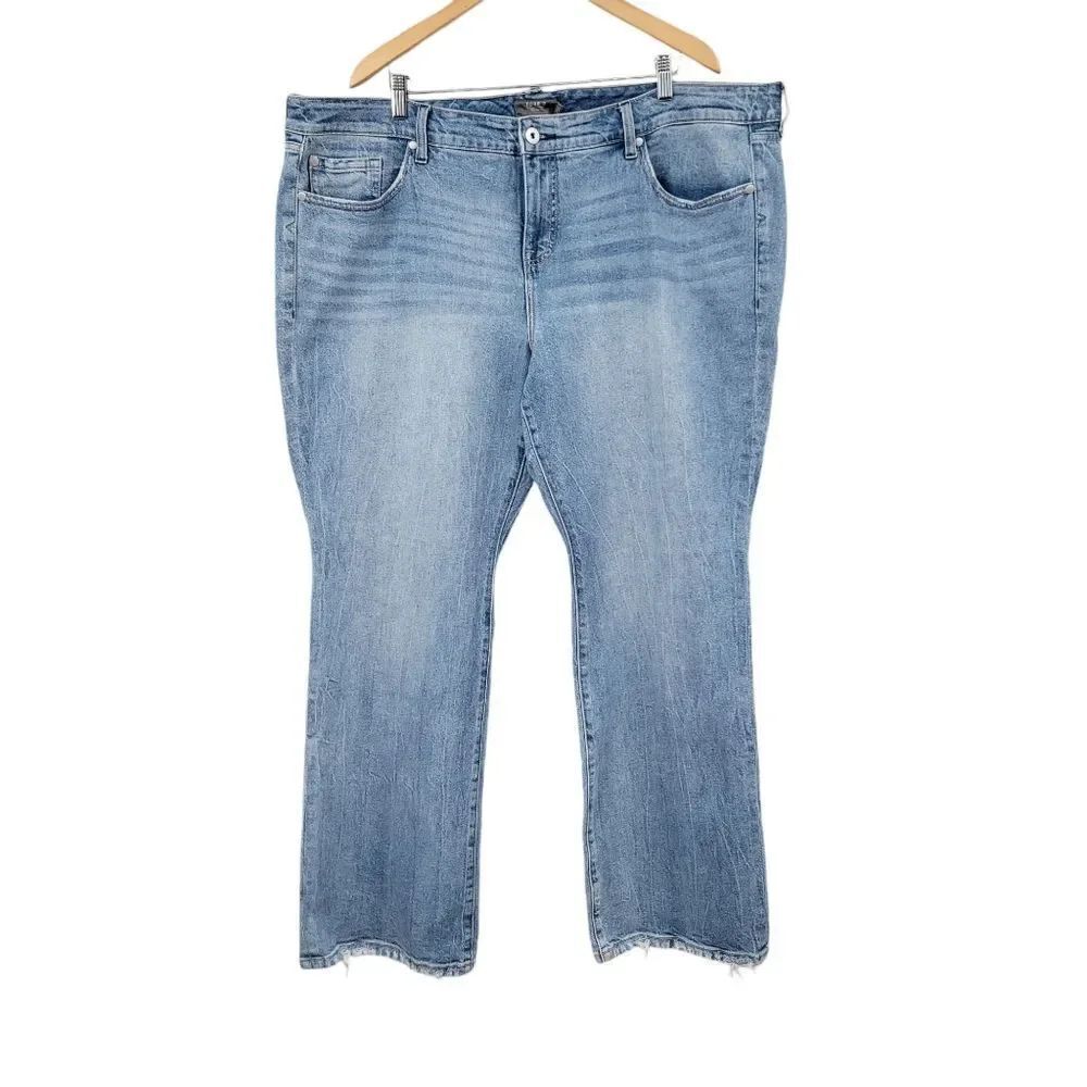 Torrid Mid Rise Slim Boot Cut Light Wash Jeans Women's Plus Size 22R